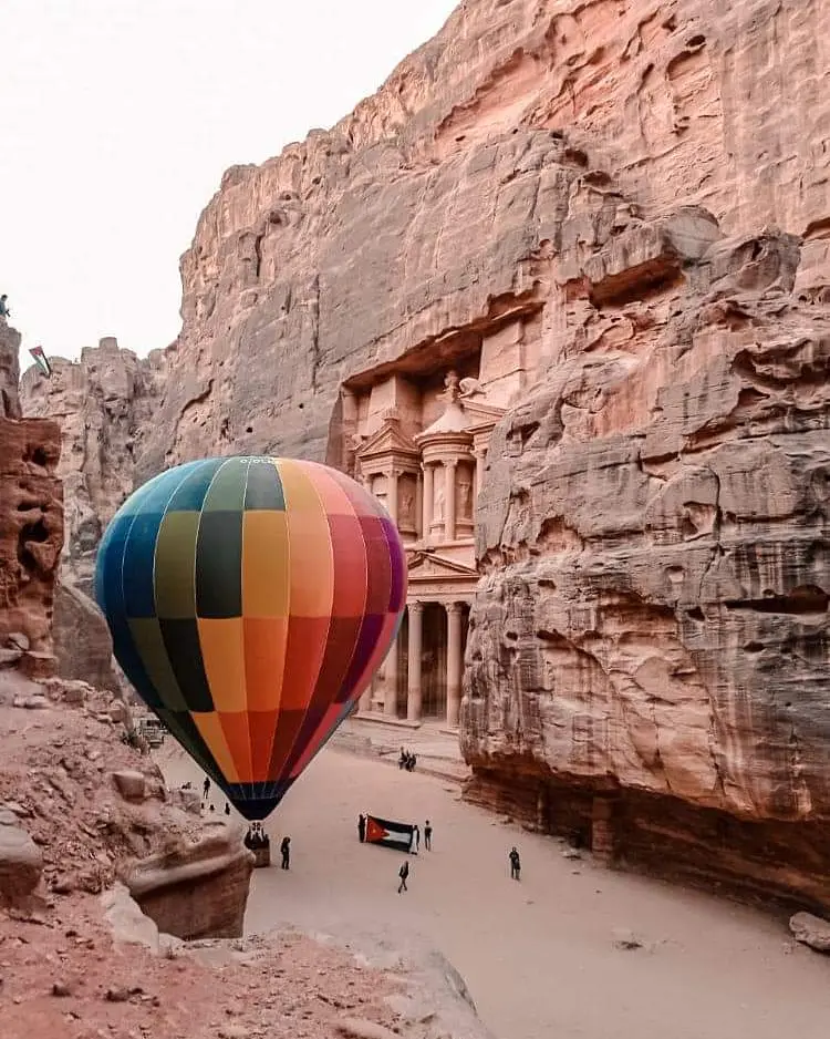 Hot air balloon in Petra