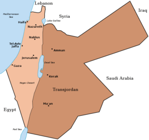 jordan and israel map