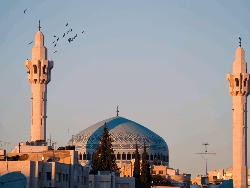 Sunset at King Abdullah Mosque