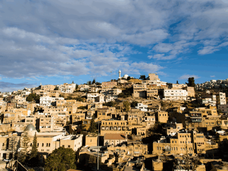 Stunning view of As-Salt cityscape with ancient buildings