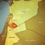 syria to jordan map